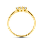 ring diamant 0.12ct h si 18K geelgoud
