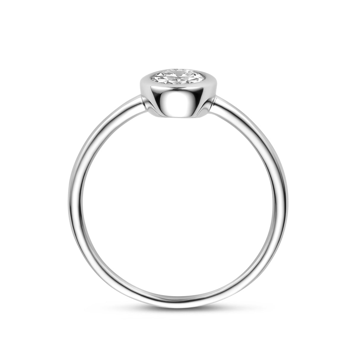 Ring Zirkonia Silber rhodiniert