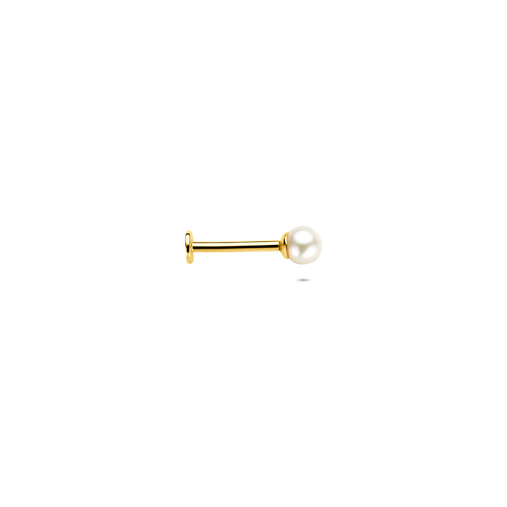 Flat Back Piercing Perle 3,5 mm 14K Gelbgold