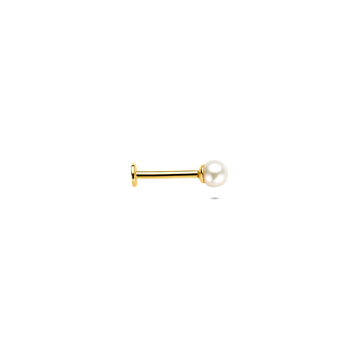 Flat Back Piercing Perle 3,5 mm 14K Gelbgold