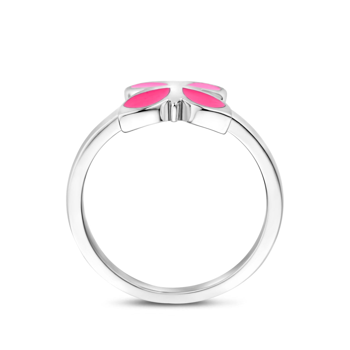Ring Schmetterling Emaille Silber rhodiniert