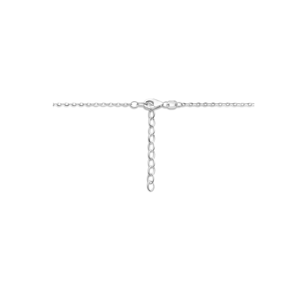 Halskette Herzen 36 + 4 cm Silber rhodiniert