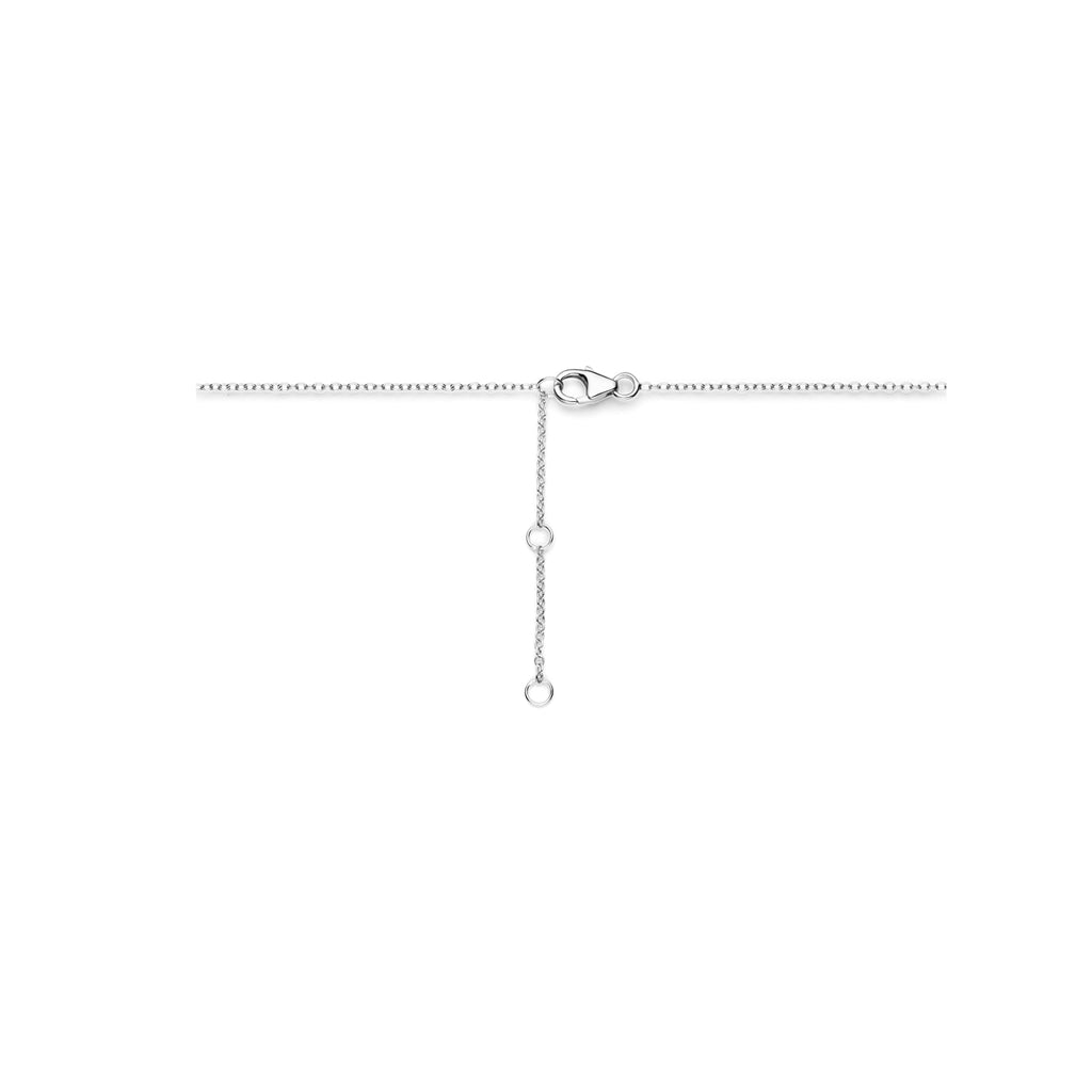 Halskette Perlen 41 - 43 - 45 cm rhodiniertes Silber