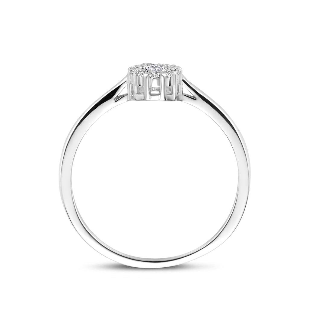 Ring Zirkonia Silber rhodiniert