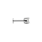 Flat-Back-Piercing Zirkonia Silber rhodiniert