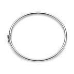 Armreif Scharnier Rundrohr 3 x 60 mm Silber rhodiniert