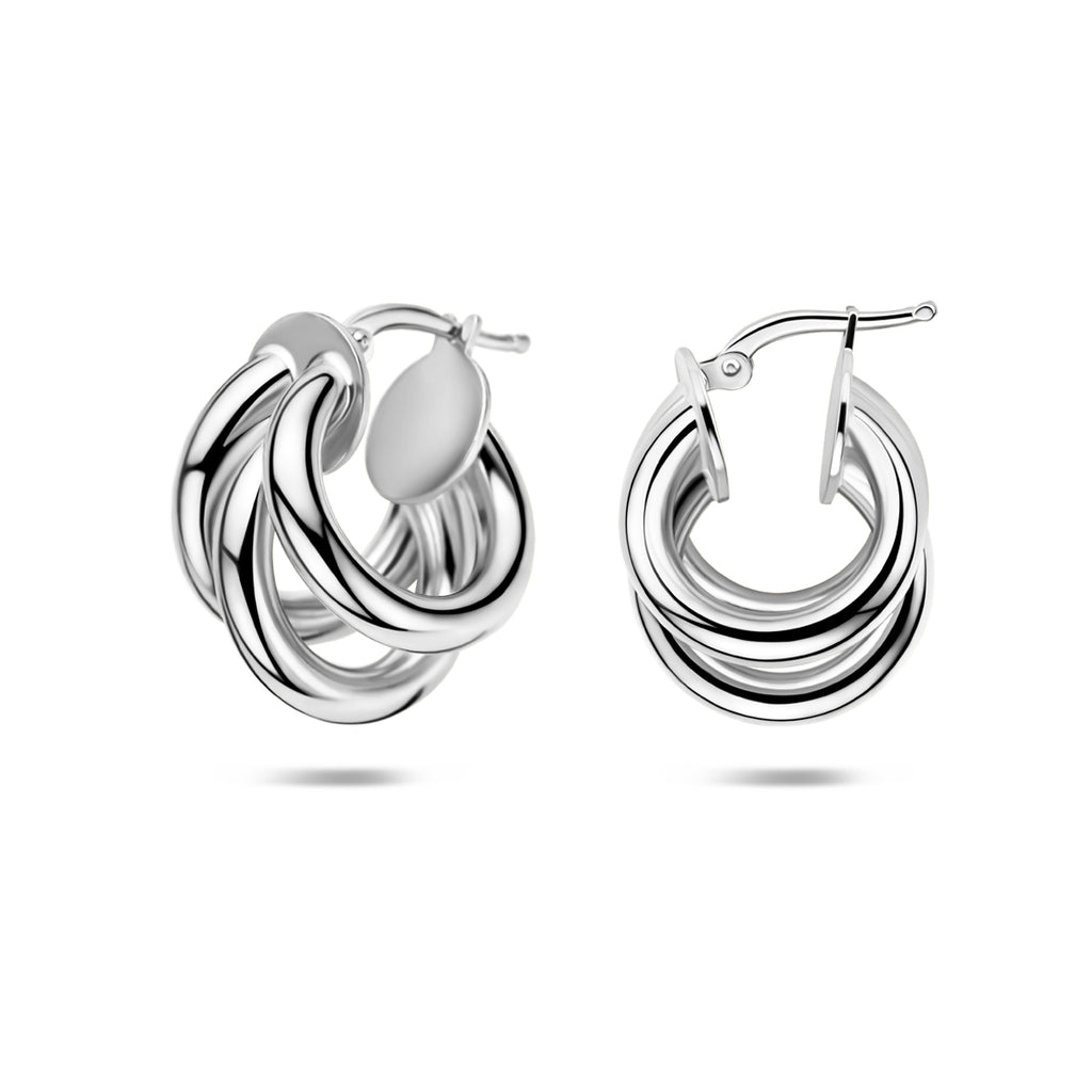 oorringen 21,5 mm zilver gerhodineerd