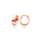 klapoorringen vlak 12 mm 14K roségoud