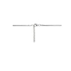 collier gourmette 2,2 mm 40 + 4 cm zilver gerhodineerd