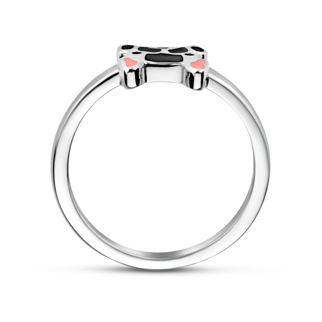 ring hond zilver gerhodineerd