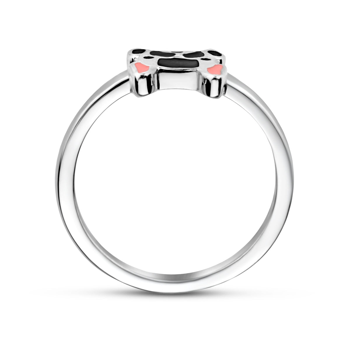 ring hond zilver gerhodineerd
