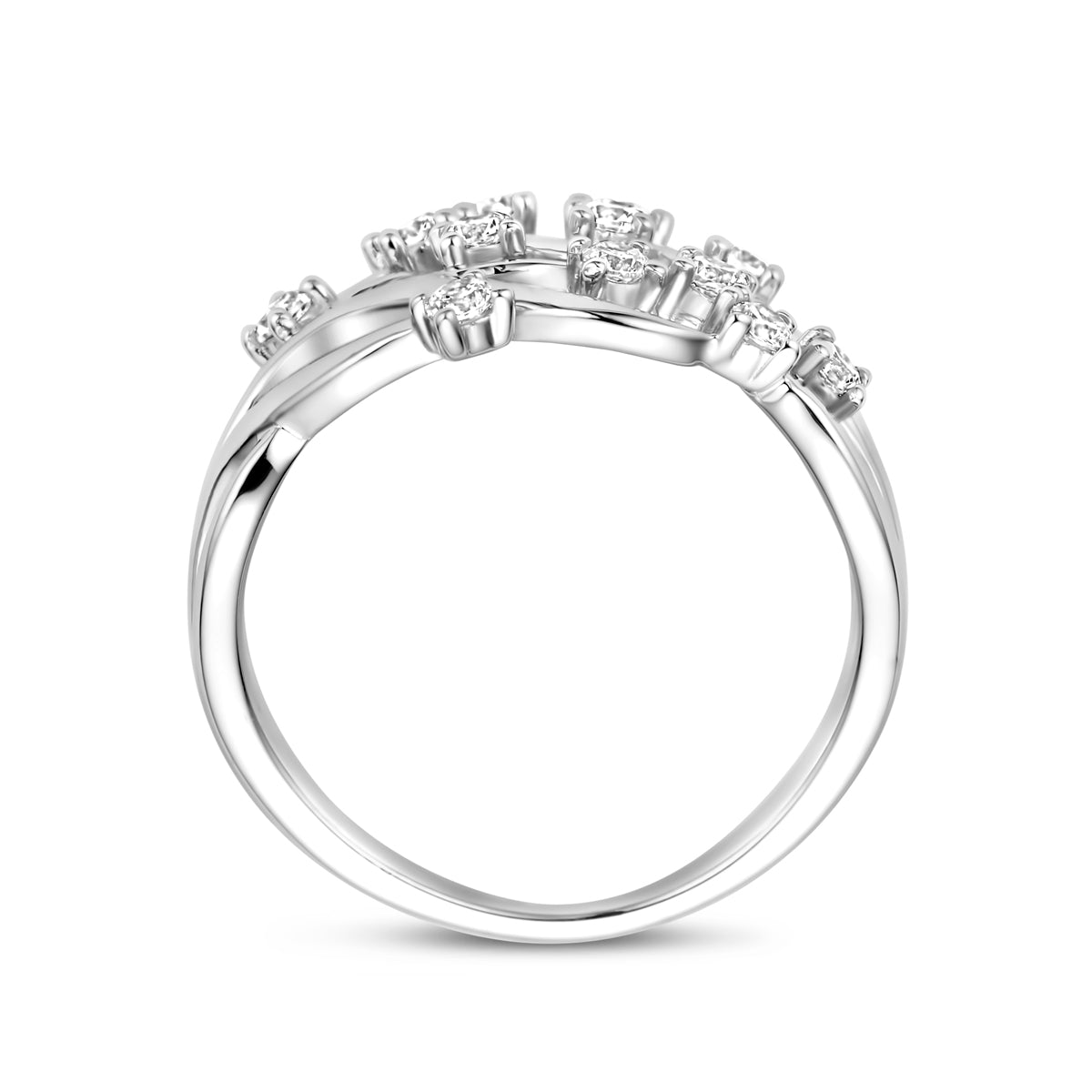 Ring Zirkonia Silber rhodiniert