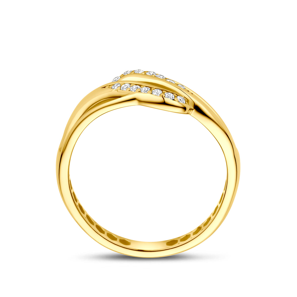 ring zirkonia 14K geelgoud