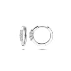 Klappohrringe Zirkonia 16 mm Silber rhodiniert