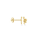 9k oorknoppen slang 8 mm 9K geel