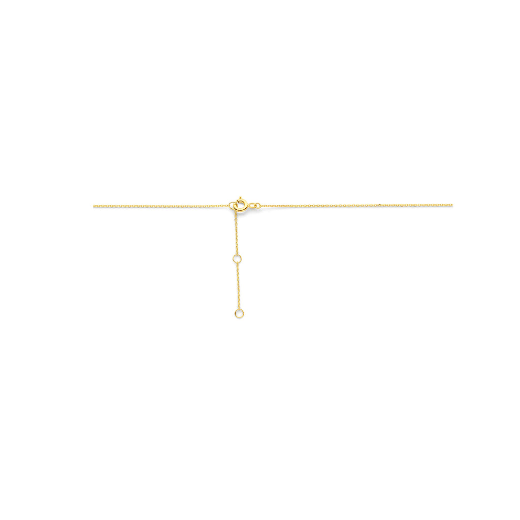 collier hartje lab grown diamant 40 - 42 - 44 cm 0.25ct g si 14K geelgoud