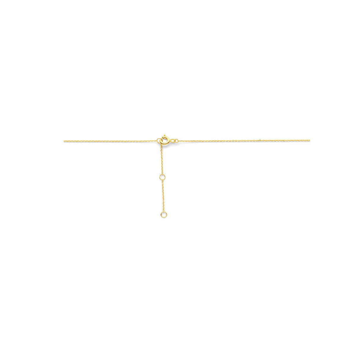 collier hartje lab grown diamant 40 - 42 - 44 cm 0.25ct g si 14K geelgoud