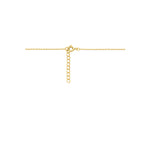 collier zirkonia en medaillon 42 + 3 cm 3 micron zilver verguld (geel)