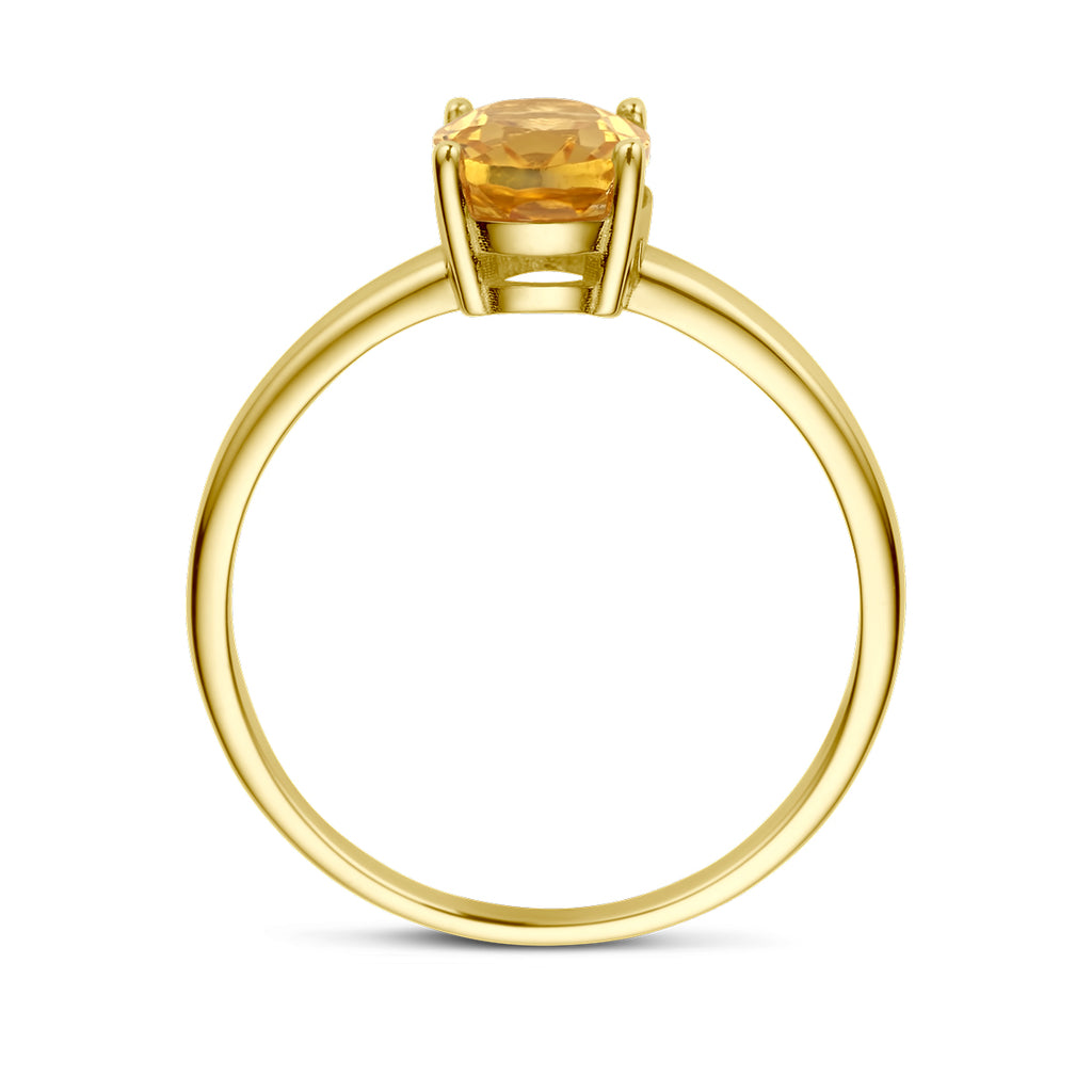 ring citrien 14K geelgoud
