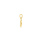 hanger hartje zirkonia 13 mm 14K geelgoud