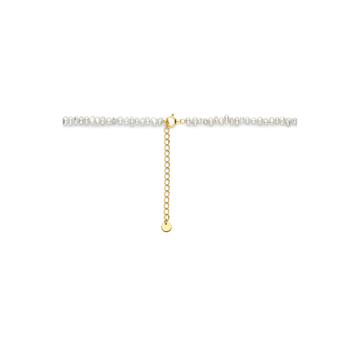 collier parels 40 + 5 cm 3 micron zilver verguld (geel)