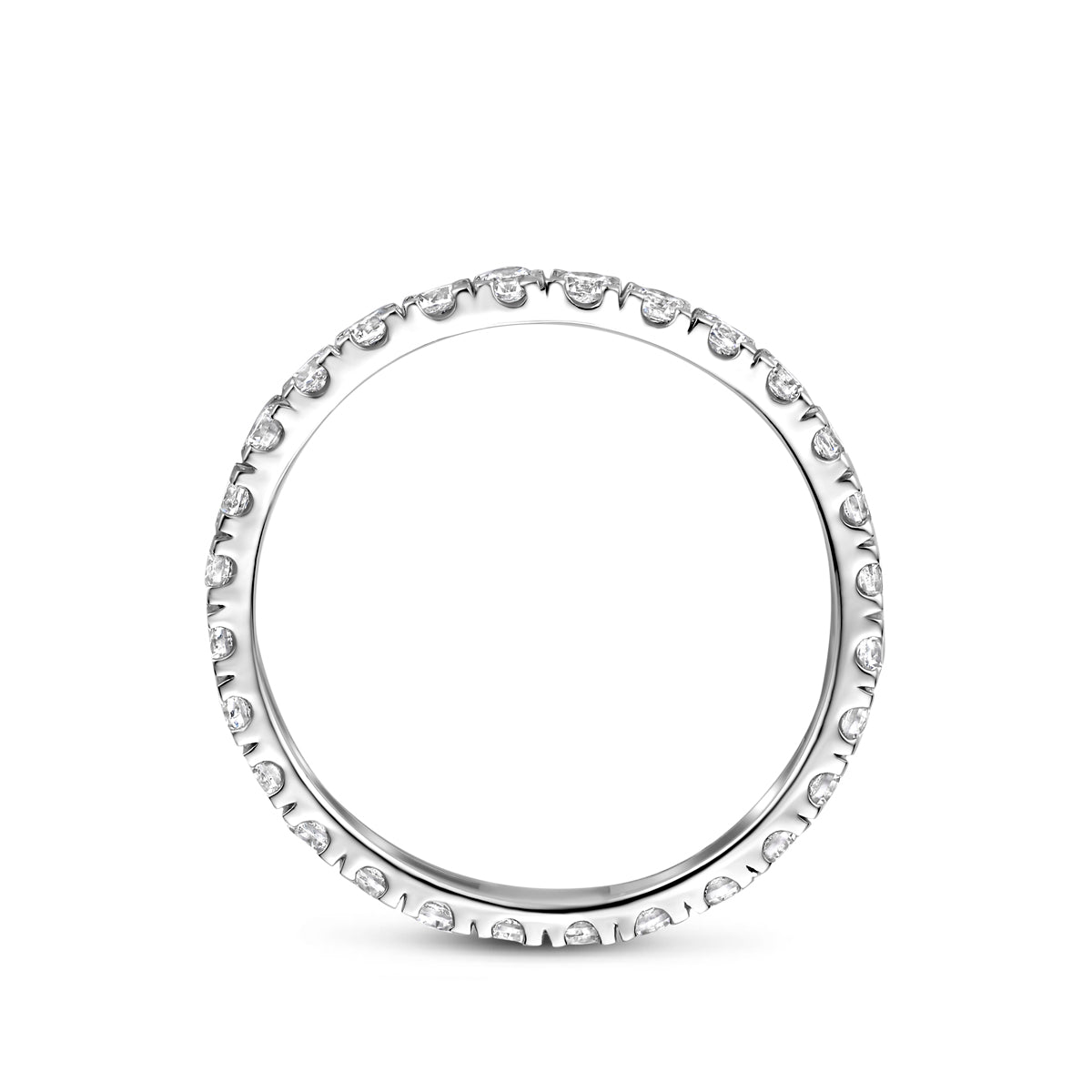 Zusatzring Zirkonia Silber rhodiniert