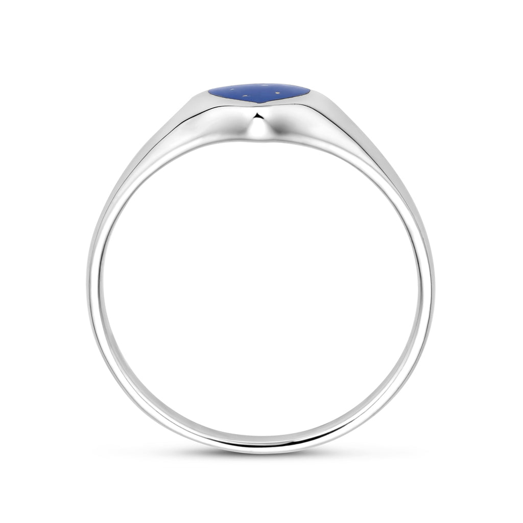 Ring Herz Lapislazuli Silber rhodiniert
