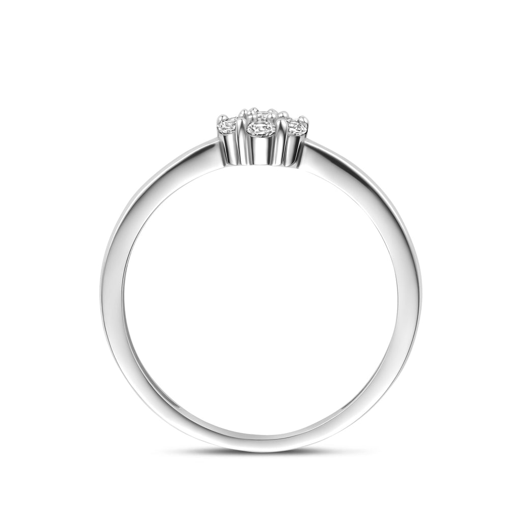 Ring Zirkonia Silber rhodiniert