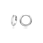 klapoorringen 13 mm zilver gerhodineerd