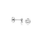oorknoppen knoop 6 mm zilver gerhodineerd