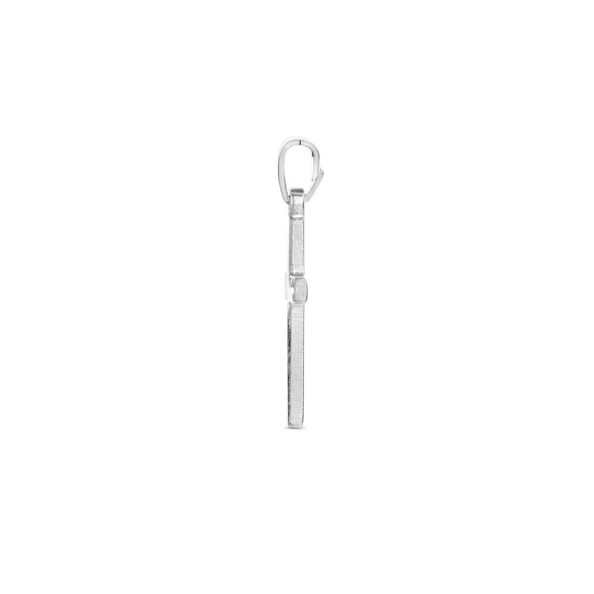 hanger kruis gediamanteerd 20 mm zilver gerhodineerd