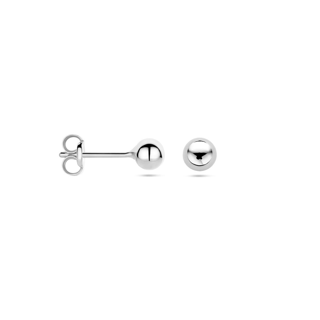 Ohrstecker Kugel 14K Weißgold