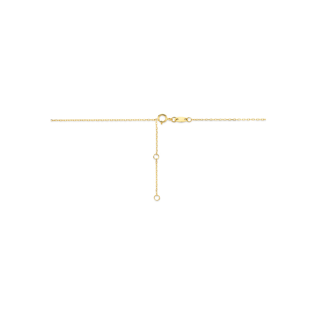 9k collier synthetische stenen 41 - 43 - 45 cm 9K geel
