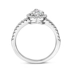 Ring Herz Zirkonia Silber rhodiniert