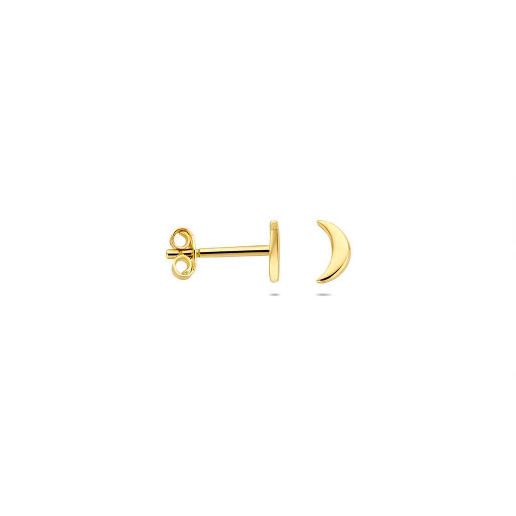 oorknoppen maan 5,5 mm 14K geelgoud