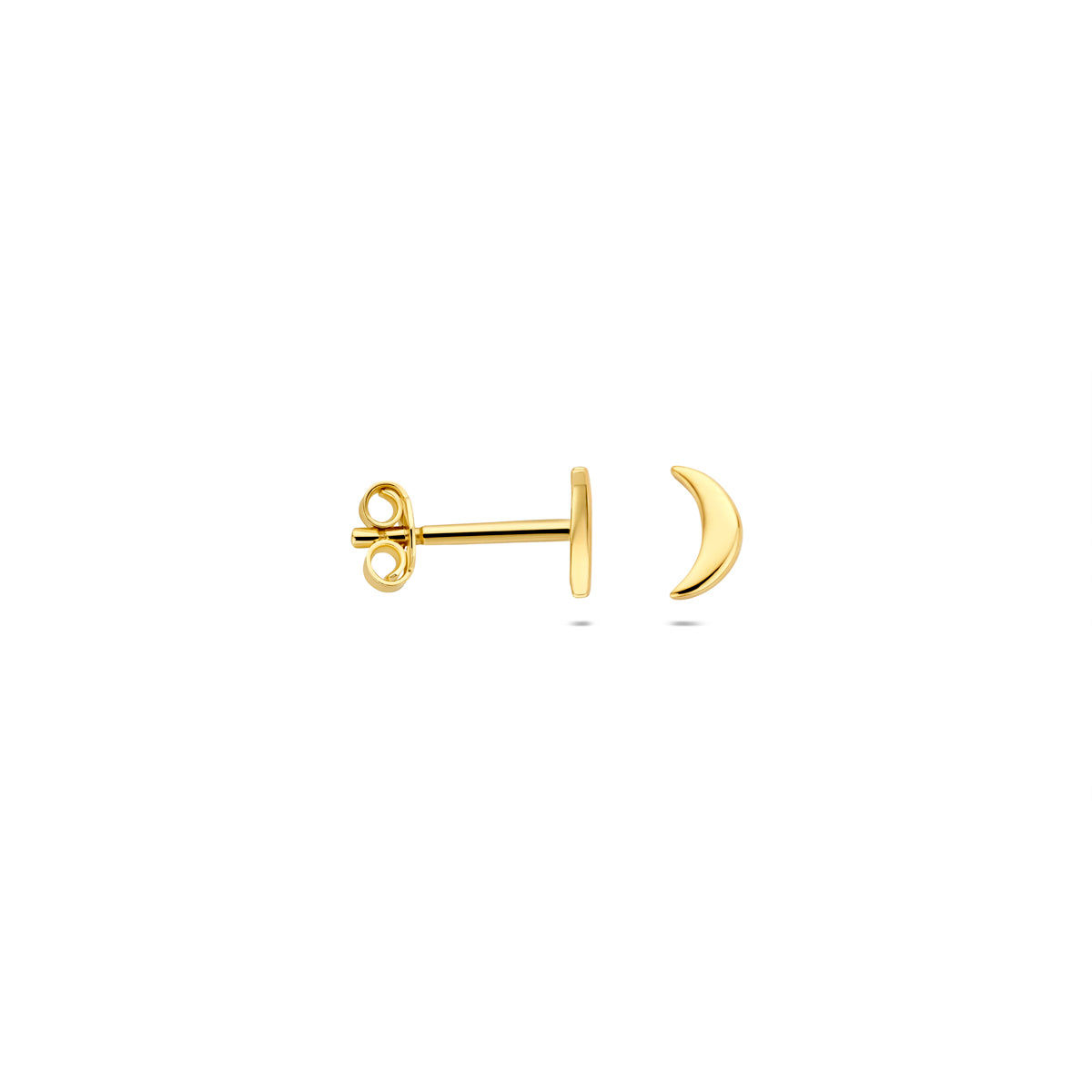 oorknoppen maan 5,5 mm 14K geelgoud