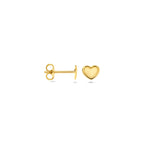 Ohrstecker Herzchen poliert/matt 4,5 mm 14K Gelbgold
