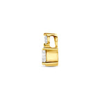 hanger lab grown diamant 0.29ct f vs 8,5 mm 14K geelgoud