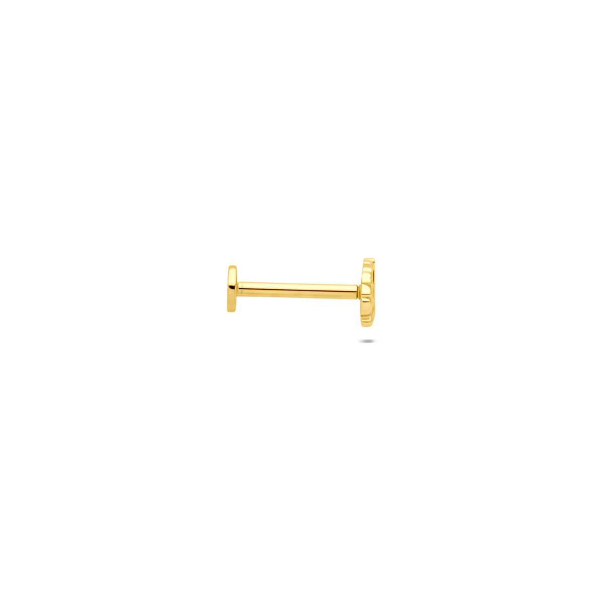 9k Flatback-Piercing 4,5 mm 9K Gelb