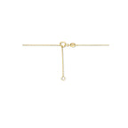 Gravurkette runder Zirkonia 42 - 45 cm 14K Gelbgold