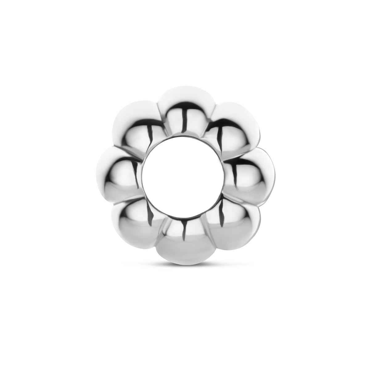 rondel 9 mm zilver gerhodineerd
