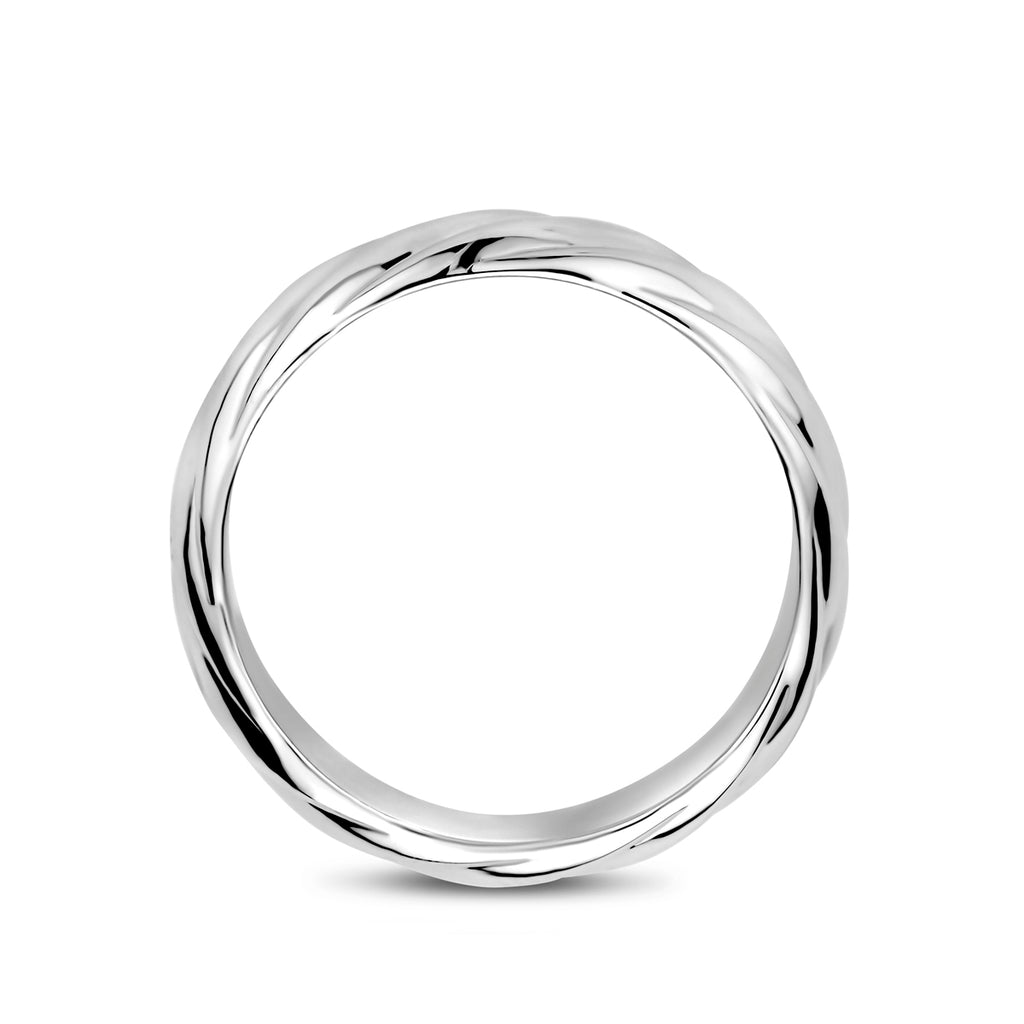 ring gedraaid zilver gerhodineerd