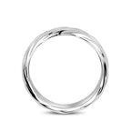 ring gedraaid zilver gerhodineerd