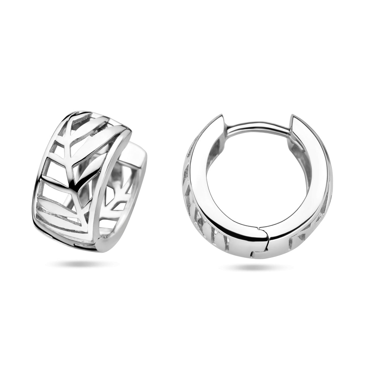 klapoorringen zilver gerhodineerd