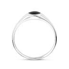 Ring Onyx Silber rhodiniert