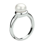 Ring Perle Silber rhodiniert