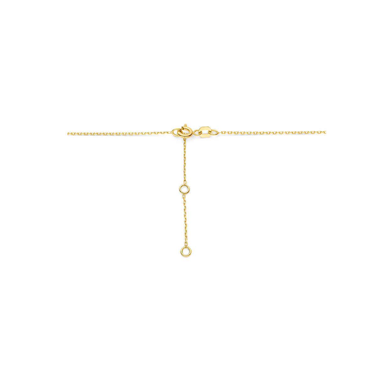Halskette Herz und Zirkonia 1,0 mm 40 - 42 - 44 cm 14K Gelbgold