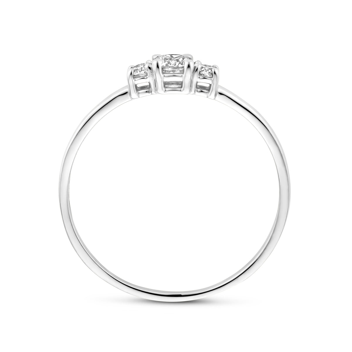 ring diamant 0.14ct h si 18K witgoud