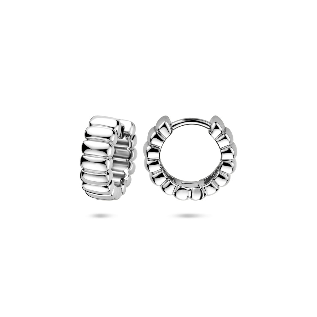 klapoorringen 14 mm zilver gerhodineerd