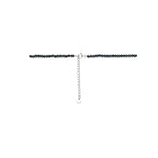 collier onyx 40 + 5 cm zilver gerhodineerd